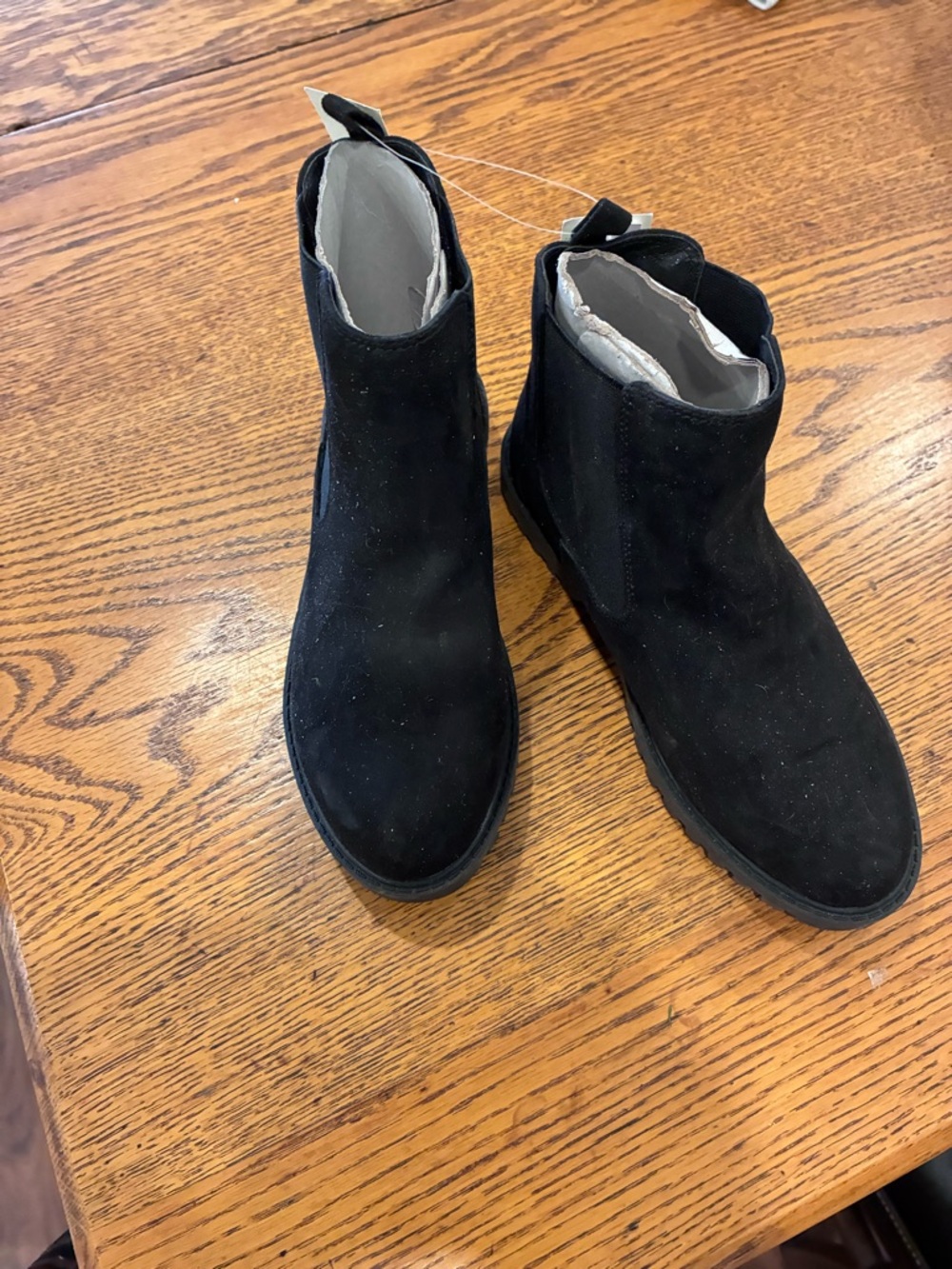 GAP Kids Black Suede Ankle Chelsea Boots